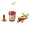 Satguru Desi Cow Dung Dhoop Cones, Chandan/Sandalwood Fragrance Organic Dhoop Cones for Puja Pack of 100 Gm