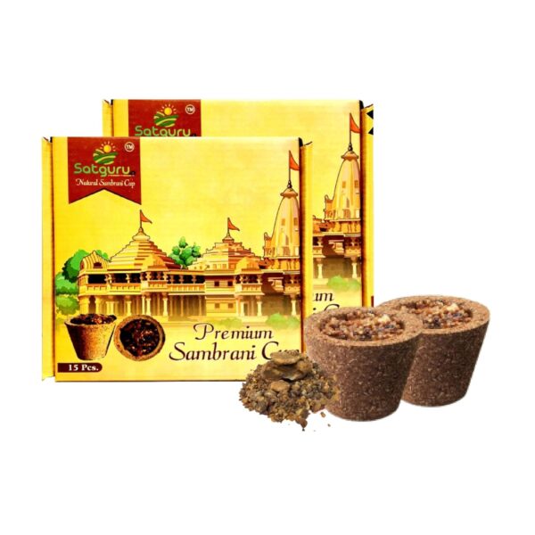 Satguru Guggal Cow Panchgavya Dhuni Cups, Sambrani Dhoop Cups for Pooja (30 Pieces) Pack of 2 Satguru Guggal Cow Panchgavya Dhuni Cups, Sambrani Dhoop Cups for Pooja (30 Pieces) Pack of 2