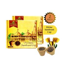 Satguru Divine Cow Panchgavya Dhuni Cups/Organic Sambrani dhoop Cup for Pooja (30 Pcs) Pack of 2